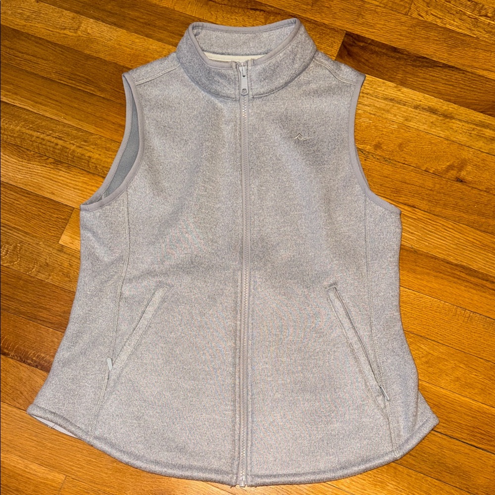 Ridgecut Toughwear Gray Sleeveless Fleece Zip-Up Vest Size Small